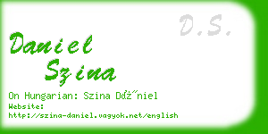 daniel szina business card